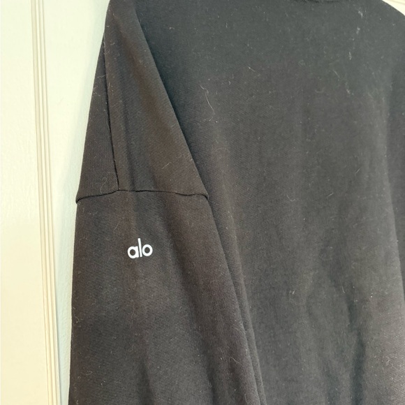 NWT Alo Yoga Chill Crew Neck Pullover in Black, Size L - Picture 5 of 9